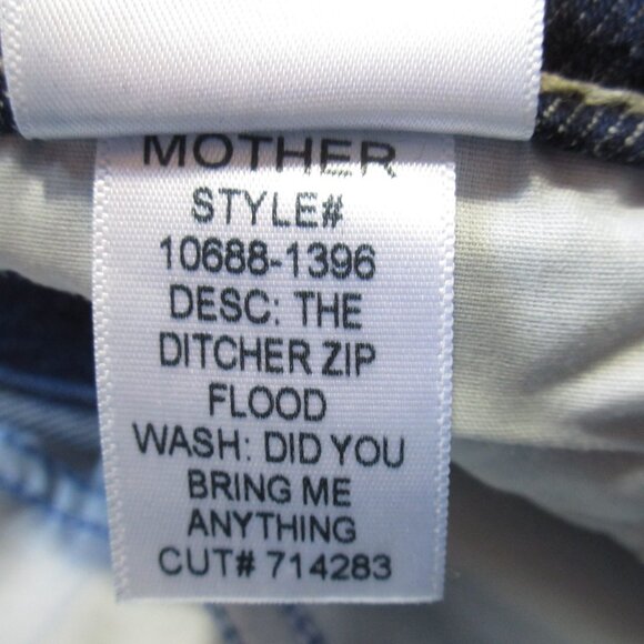 NWT Mother The Ditcher Zip Flood in Did You Bring Me Anything? Slouchy Jeans 30 - Picture 9 of 10